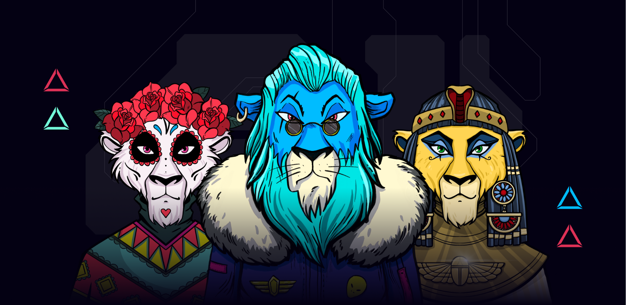 Lion Travelers NFT Collection - Unique lions and lionesses traveling in lands - REEF